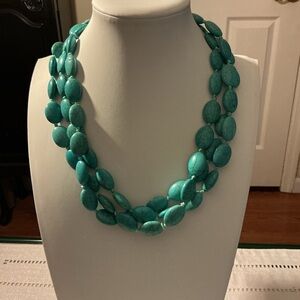 The Rowdy Rose Genuine Turquoise Silver Plated Necklace